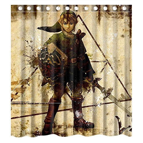 DEYOU Legend of Zelda Game Shower Curtain Polyester Fabric Bathroom