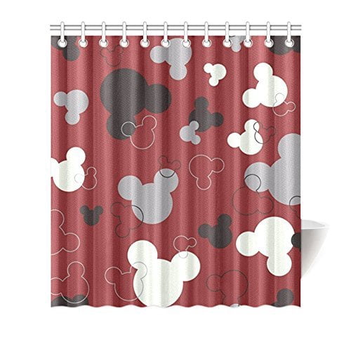 DEYOU Mickey Mouse Shower Curtain Polyester Fabric Bathroom Shower ...