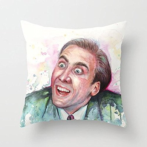DEYOU Nicolas Cage you Don't Say Meme Painting Pillowcase Pillow Case Cover Two Sides Printing Size 20x30 inch