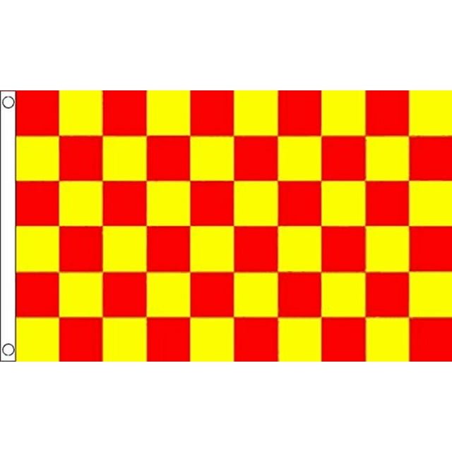 DEYOU Red/Yellow checkered Flag 3x5 Feet Banner Flag - Walmart.com