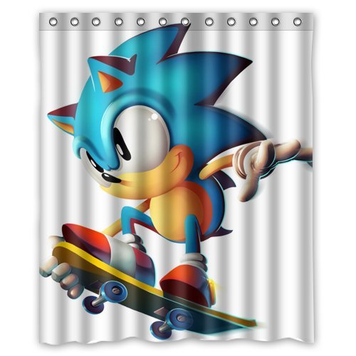DEYOU Sonic The Hedgehog Dynamic Shower Curtain Polyester Fabric ...