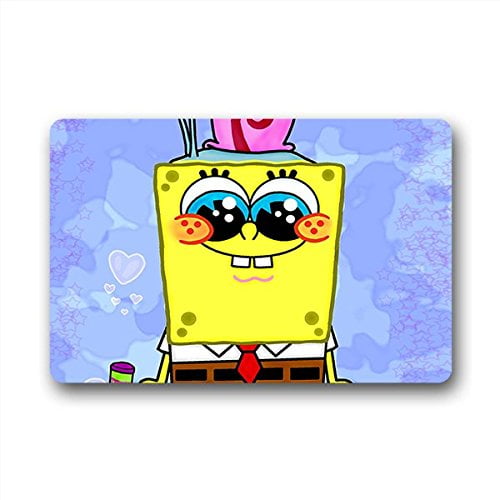 DEYOU SpongeBob Cartoon Doormat Outdoor Indoor Floor Mats NonSlip