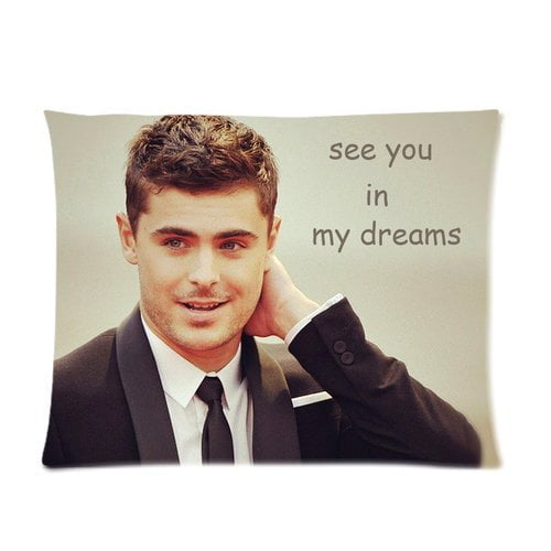 DEYOU Zac Efron Pillowcase Pillow Case Cover Two Sides Printing