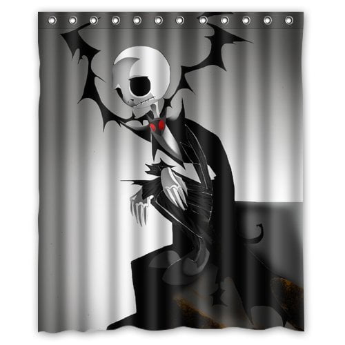 DEYOU jack skellington picture Shower Curtain Polyester Fabric Bathroom Shower Curtain Size 60x72 inch