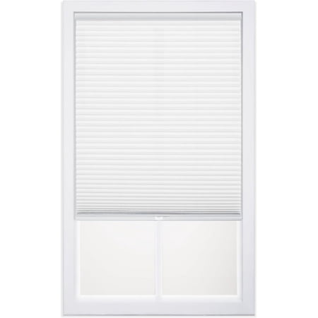 DEZ FURNISHINGS QCWT Cordless Light Filtering Cellular Shade, 22W x 48H Inches, White 1" Single Cellular Window Shade White 22W x 48H Inches