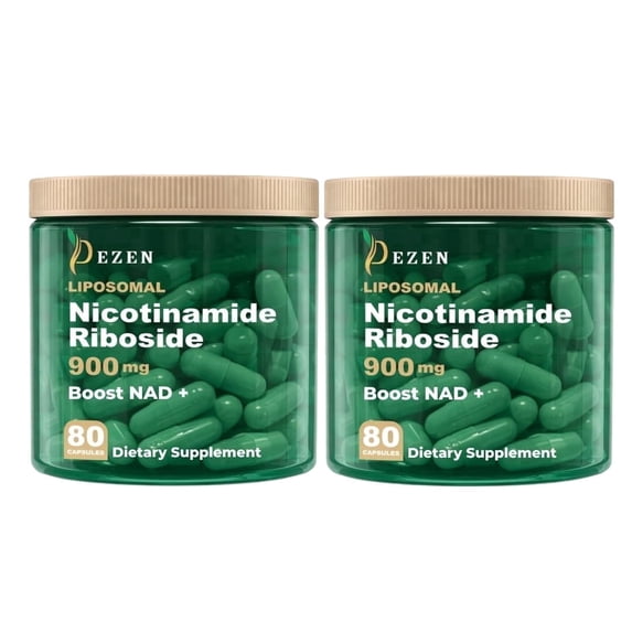 DEZEN 2Pcs NAD+ Supplement Alternative, Liposomal Nicotinamide Riboside, Resveratrol & Quercetin, 160 Capsules