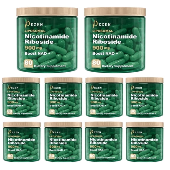 DEZEN NAD+ Liposomal Nicotinamide Riboside Supplement for Cellular Energy Support - Pack 10