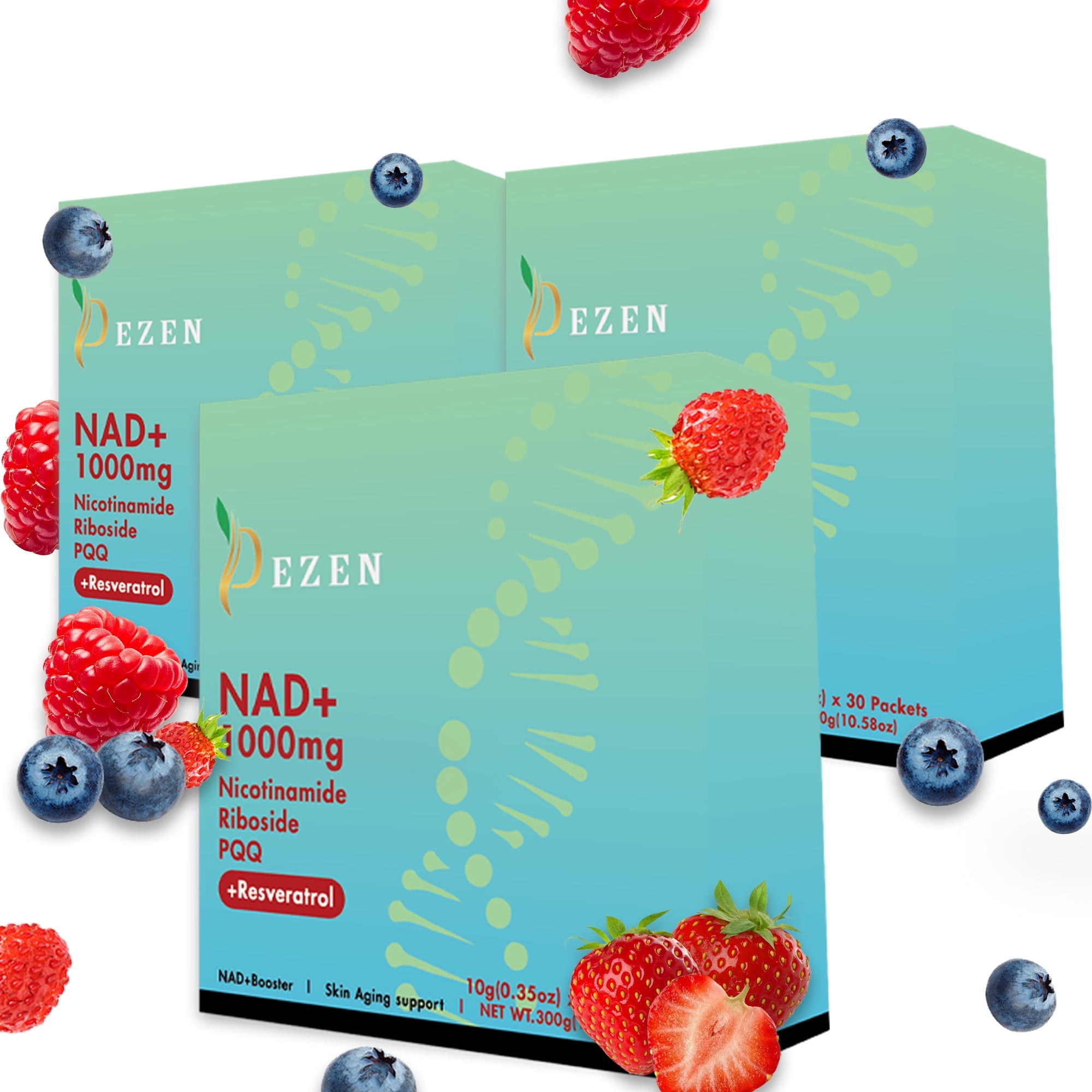 DEZEN NAD+ Liquid Drink Mix – Liposomal Nicotinamide Riboside Energy & Healthy Aging Supplement- 30 Serving Each