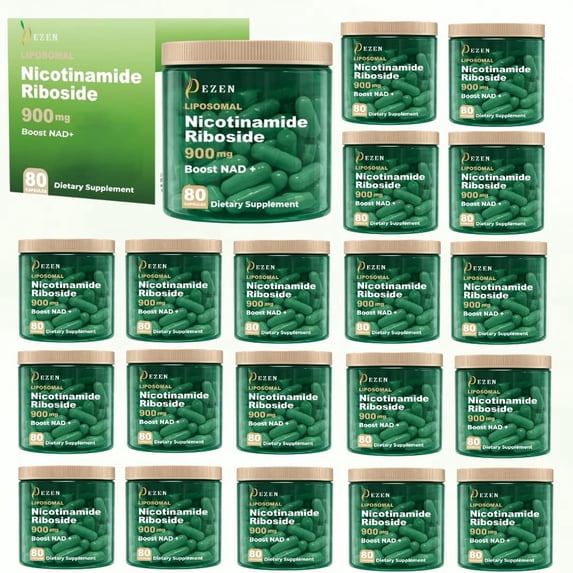 DEZEN NAD+ Supplement Alternative, Liposomal Nicotinamide Riboside/Resveratrol & Quercetin, 80 Capsules/900mg, 20 Pack