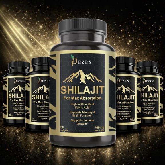 DEZEN Shilajit Softgels, Himalayan Shilajit Extract Supplement for Energy Support, 60 Count Each Pack 5