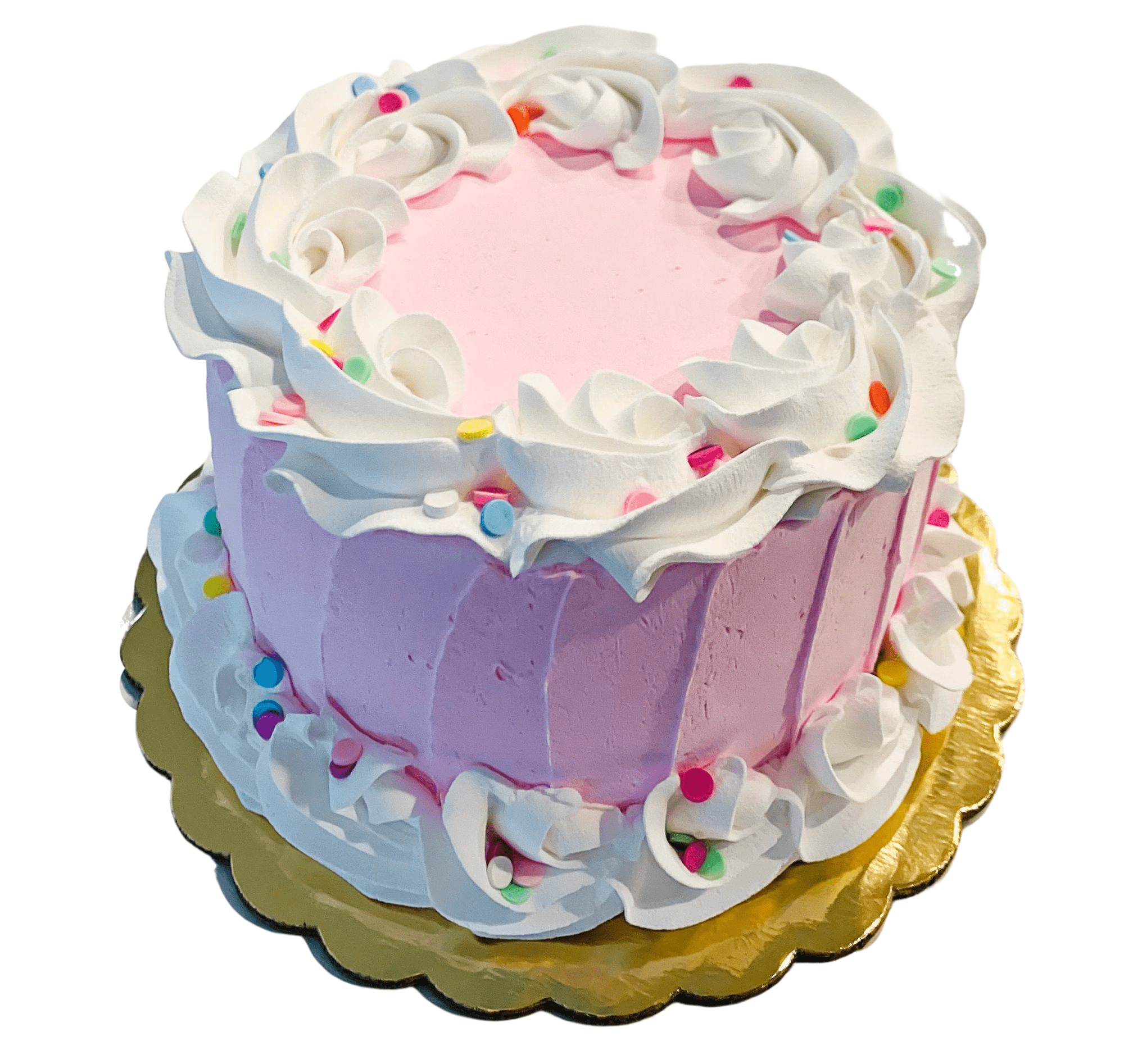 White Confetti Birthday Cake 6 inch Fake Cake- Faux unedible Prop Decoration Dezicakes
