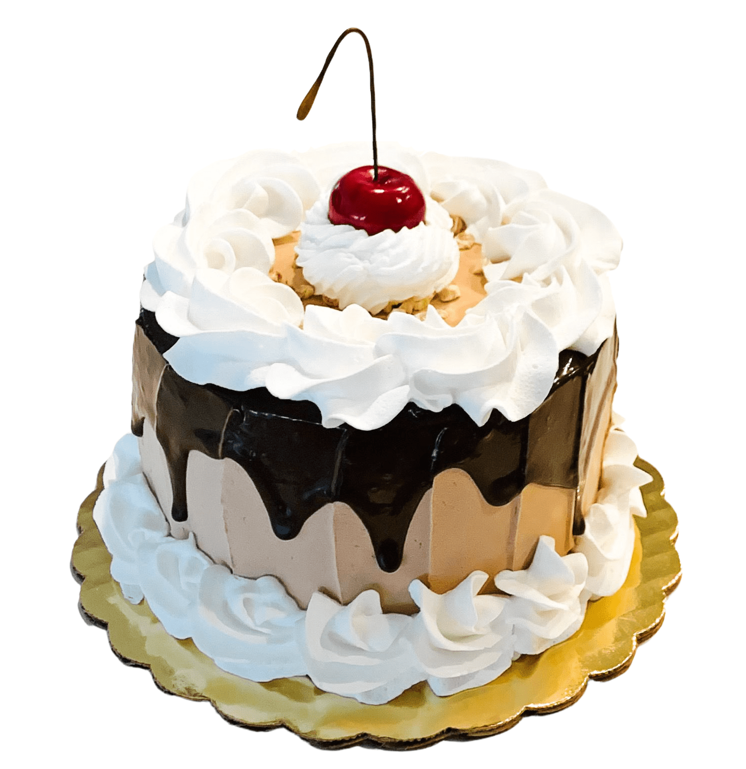 DEZICAKES Fake Cake Chocolate Drizzle Cake 6" Faux Cake- Fake Cake Decoration, food prop Dezicakes