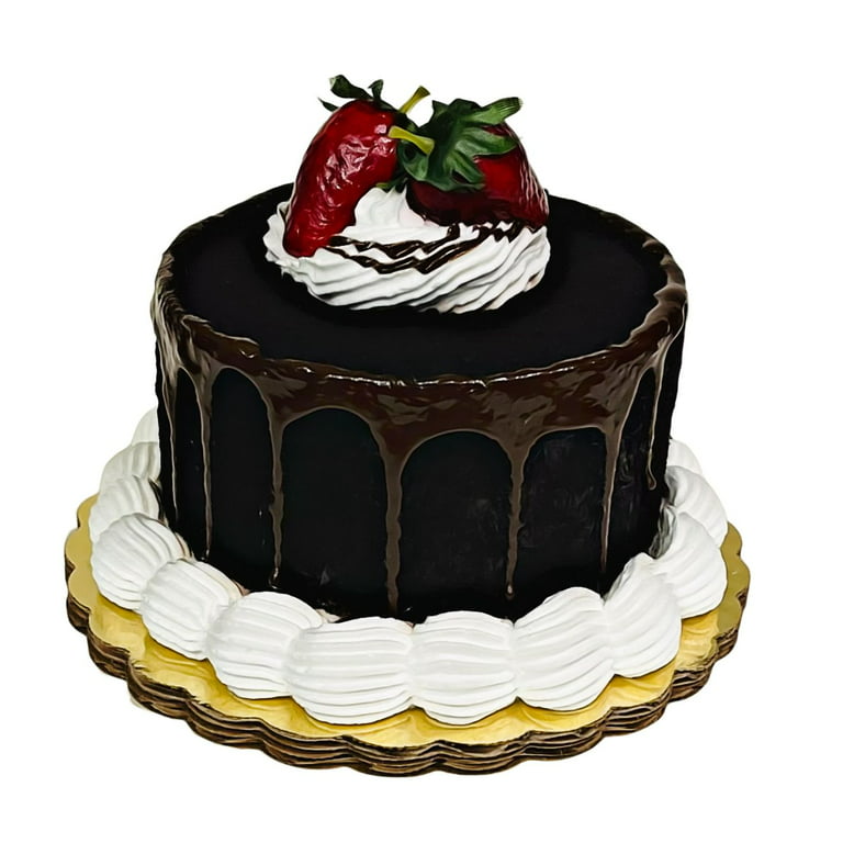 Buy DEZICAKES Fake Cake Chocolate Drizzle Faux Cake Decoration