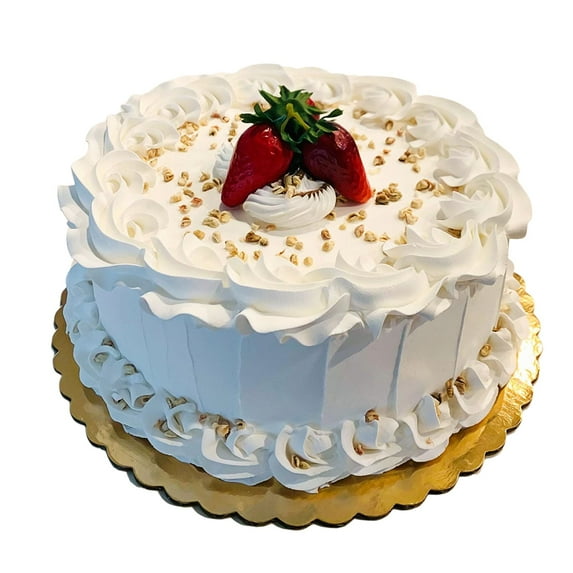 DEZICAKES Fake Cake Vanilla Strawberry Fake Cake Display Faux Cake- fake for home decor DeziCakes Fake Food- Fake Cake- Home Decoration