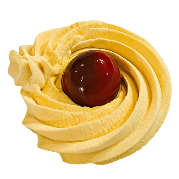 DEZICAKES Fake Cookie Butter Cookie w/ Cherry Prop Decoration Dezicakes Fake Food- Fake Cake- Home Decoration