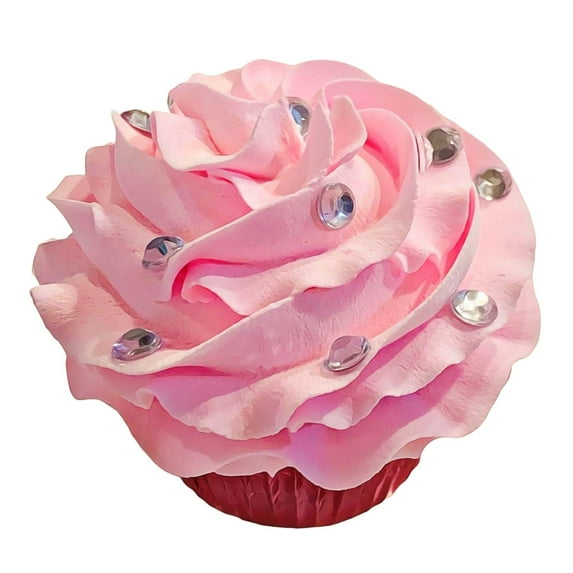 DEZICAKES Fake Cupcake Pink Bling Cupcake Prop Decoration Dezicakes
