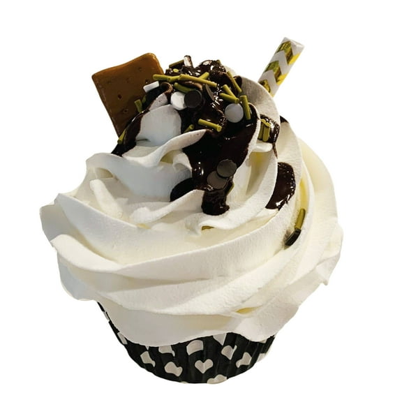 DEZICAKES Fake Cupcake Smores Cupcake Faux Cupcake- Fake unedible kitchen decoration DezicakesFake Food- Fake Cake- Home Decoration