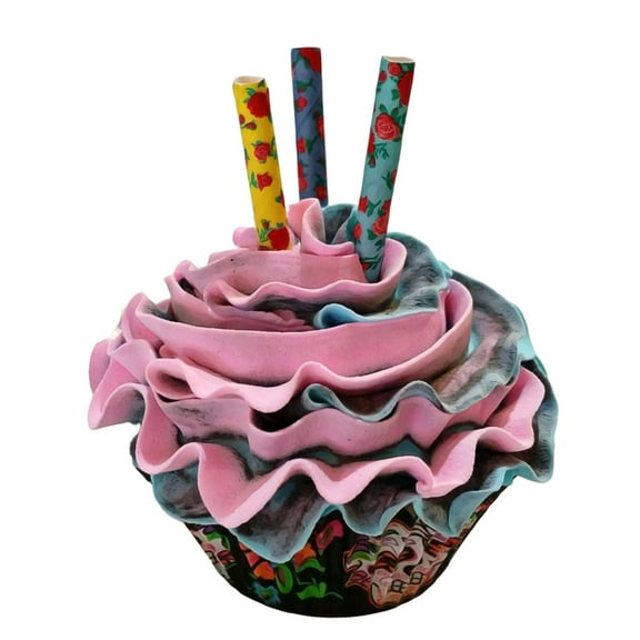 DEZICAKES Fake Cupcake Tattoo Cupcake Faux Cupcake- Fake Cake Prop Decoration Dezicakes Fake Food- Fake Cake- Home Decoration