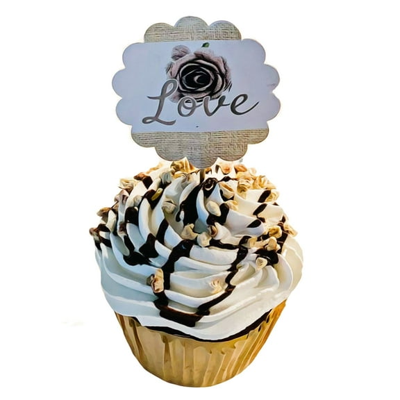 DEZICAKES Fake Cupcake Vanilla Farmhouse Style Dessert Prop Decoration Dezicakes