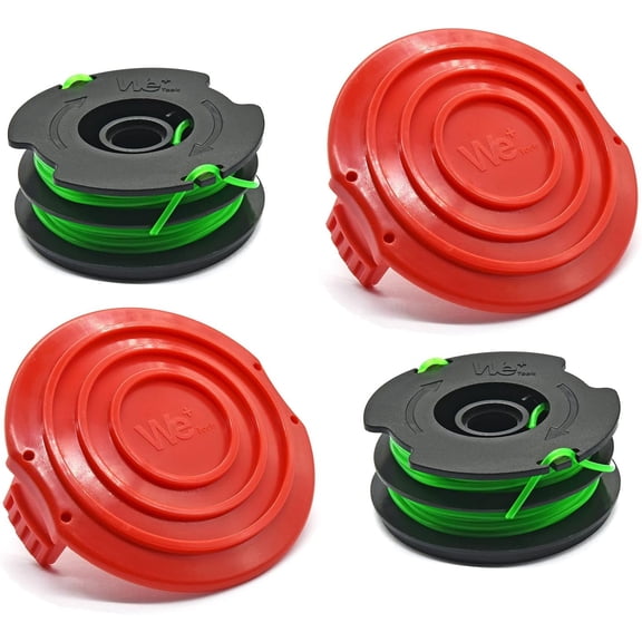 DF-080 .080" Dual-Line Trimmer Spools - Replacement for Black & Decker GH1000, GH1100, GH2000 | Pro-Grade for Less【4-Pack Kit with 2 Spools & 2 Caps】