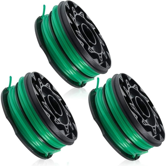 DF-080 DF-080-BKP Replacement Spool Dual Line Edger 30ft 0.080" Compatible with Black and Decker GH1000 GH1100 GH2000 Electric String Trimmer Lawn Edger,3-Pack