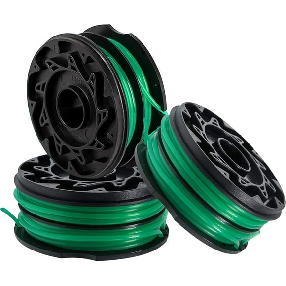 DF-080 DF-080-BKP String Trimmer Spool Compatible with Black and Decker GH1000 GH1100 GH2000 Electric String Trimmer Lawn Edger, Replacement Spool Dual Line 30ft 0.080" Dual Auto-Feed, 3-Line Spool