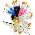 thumbnail image 1 of DF 48 Pcs Acrylic Paint Brush Set, 6 Color Round-Pointed Tip and Flat Small Brush Bulk, Nylon Paint Brushes for DIY Classroom Acrylic Watercolor Canvas Face Painting Touch Up, 1 of 8