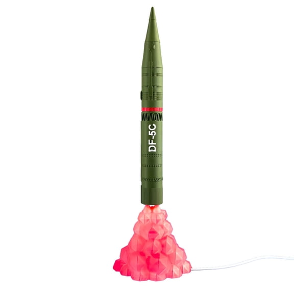 DF-5C Rocket Night Light USB LED Scale Model With Remote Control 16-Color Ambient Display 1 Count