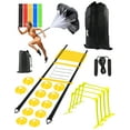 thumbnail image 1 of DF DUALFERV Speed and Agility Training Set, Agility Training Equipment for Kids with 20ft Sports Agility Ladders, Cones, Agility Hurdles, Resistance Parachute, Jump Rope for Basketball, Soccer, 1 of 6