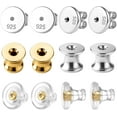 thumbnail image 1 of DF Earring Backs for Droopy Ears Heavy Earrings - Replacements Locking Ear Supports | 6 Pairs Secure Stud Clutches for Sensitive Skin(Studs 5), 1 of 15