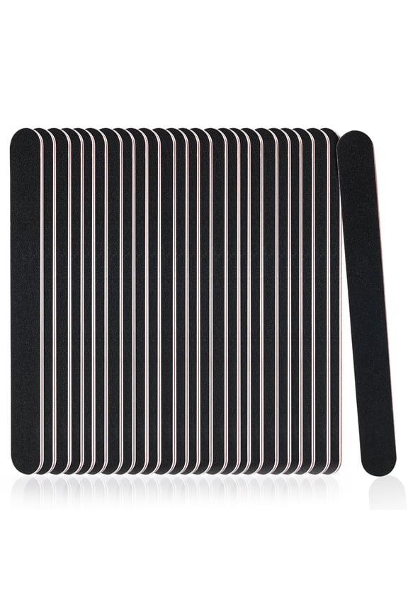 DF Professional Nail Files 180/240 Grit Black Emory Board 50Piece