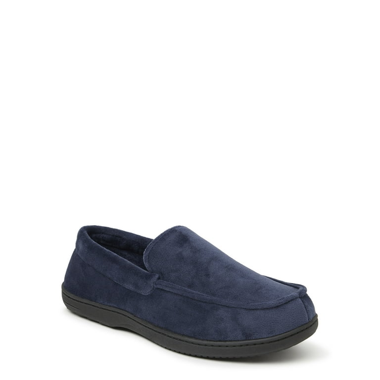 DF by Dearfoams Men s Moccasin with Memory Foam Slippers Walmart