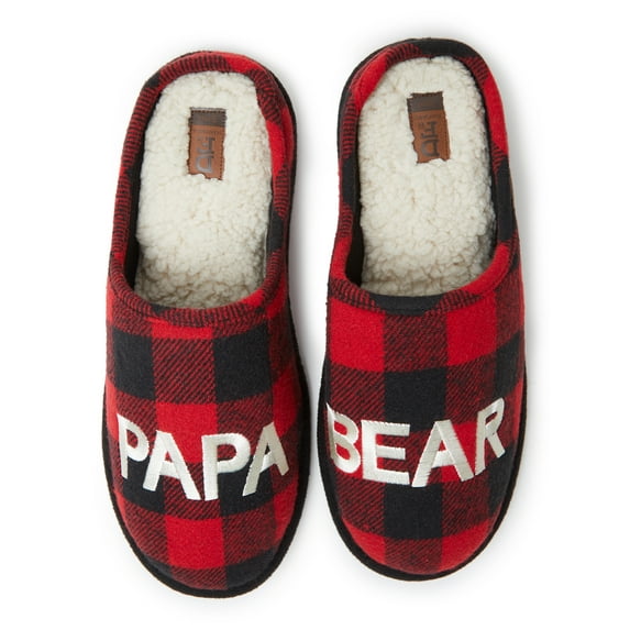 DF by Dearfoams Men's Papa Bear Slippers