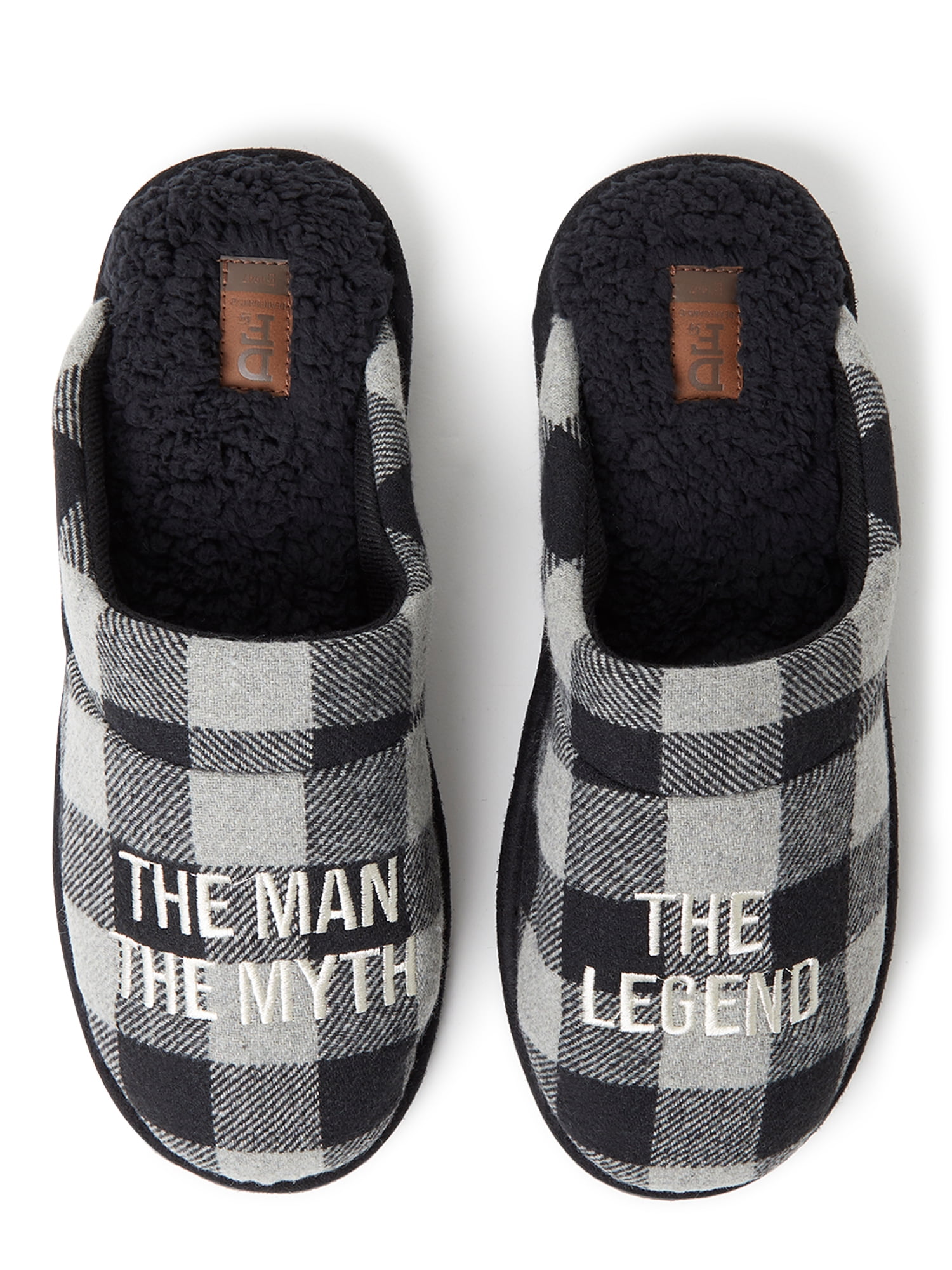 DF by Dearfoams Men's The Man the Myth Scuff Slippers