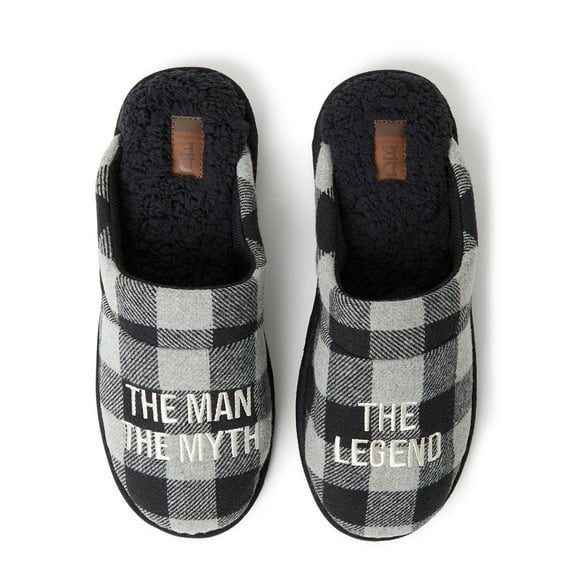 DF by Dearfoams Men's The Man the Myth Scuff Slippers