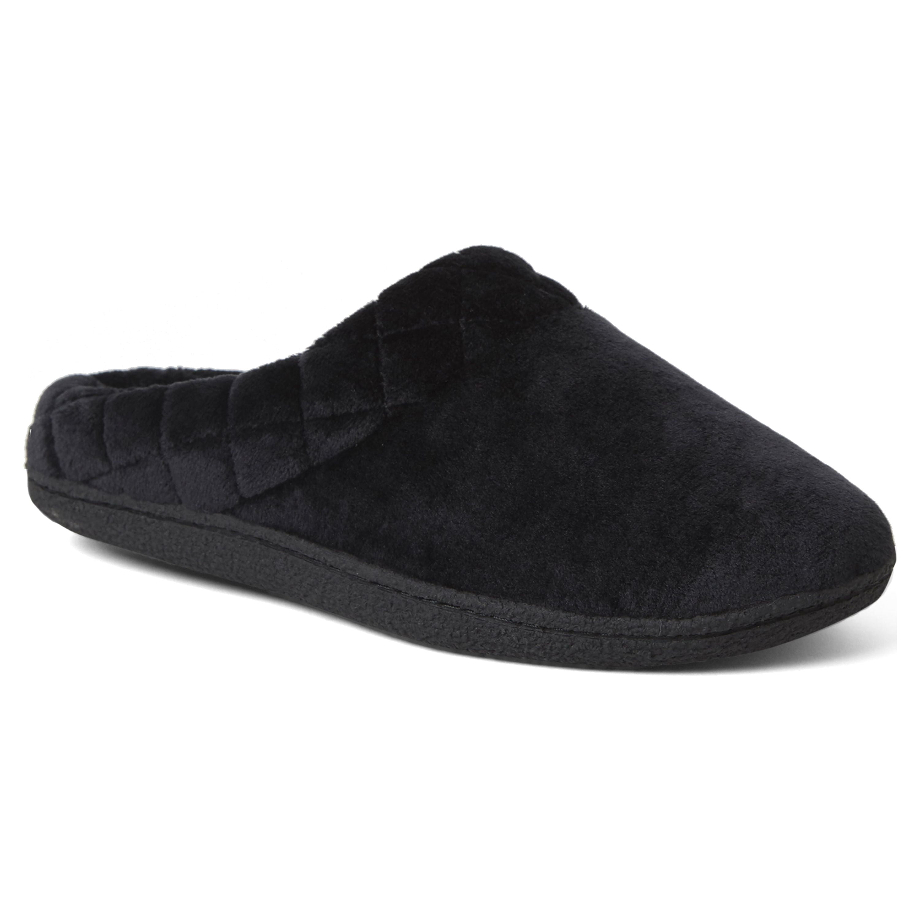 DF by Dearfoams Women's Tasha Velour Clog with Memory Foam Slippers