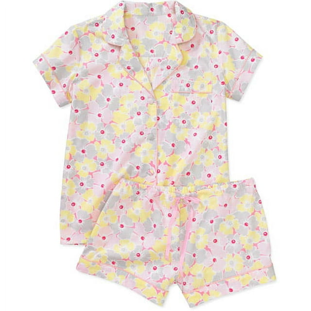 DF by Dearfoams - Women's Woven Pajama Set - Walmart.com