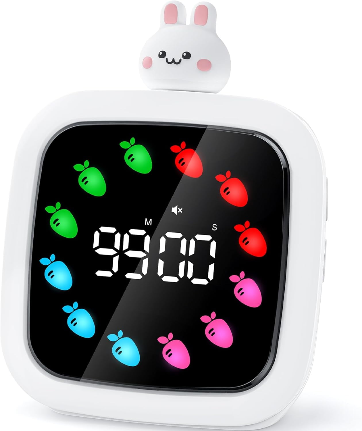 DFA Digital Visual Timer for Kids, Rechargeable 99-Minute Silent ...
