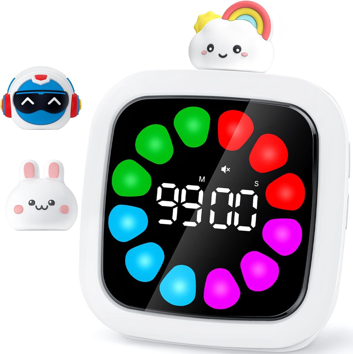 Visual Management Signage Digital Visual Timer for , 99-Minute Silent Countdown Timer with 19 ...
