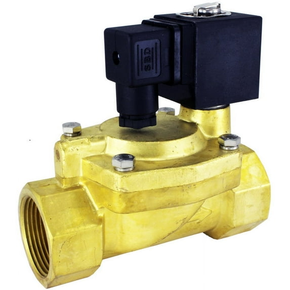 DFD 1-1/4" NPT Normally Closed Brass 110v DC Solenoid Valve NBR 170 psi Press...