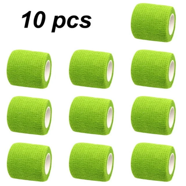 DFDIEJZ Colorful  Durable  and Flexible Pack of 10 Self Adhesive Elastic Bandage Wrap Tape - Provides Warmth  Comfort  and Protection - Knee  Finger  Ankle  and Palm Support - Ideal Elast