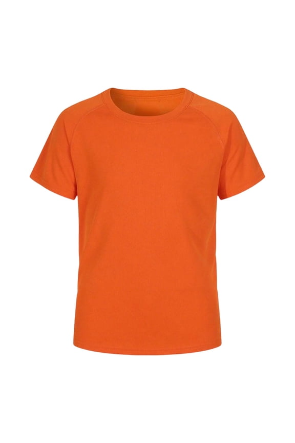 Boys Athletic Compression Shirt Short Sleeve Undershirt Kids Quick Dry Basketball Base Layer Gold 5-6 Years