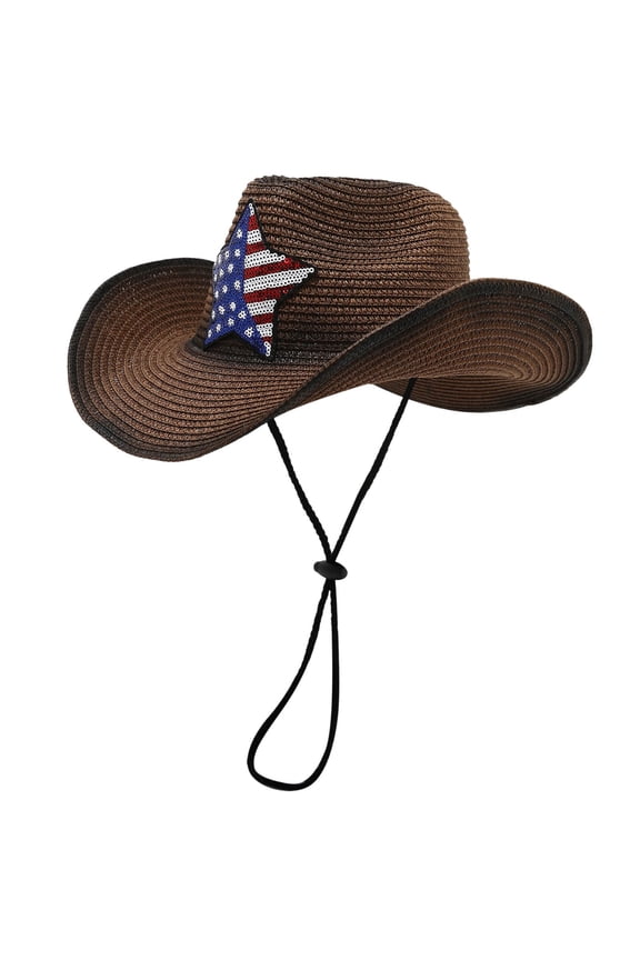 Breathable Straw Bucket Sun Hat with Adjustable Drawstring for Outdoor Beach and Casual Wear Brown One Size