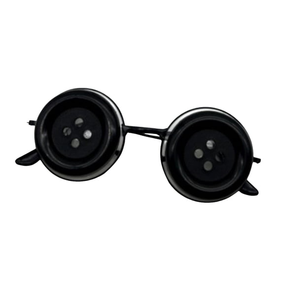 DFEK Button Eyes Novelty Glasses Accessory for Halloween Parties and Events Black