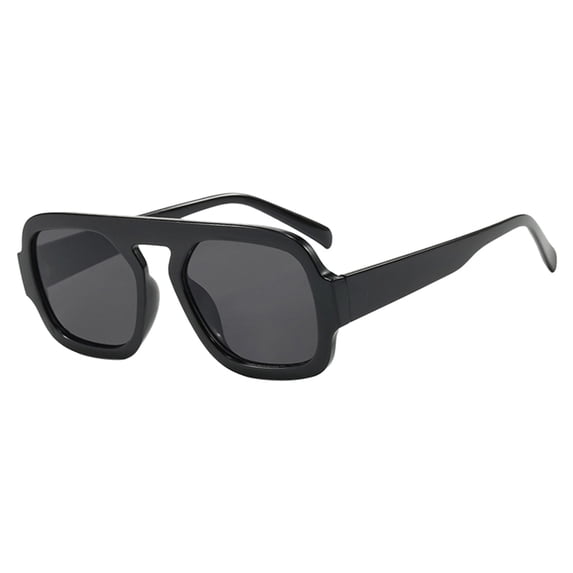 DFEK Classic Round for Women and Men with Large Frame Fashion Shades Black