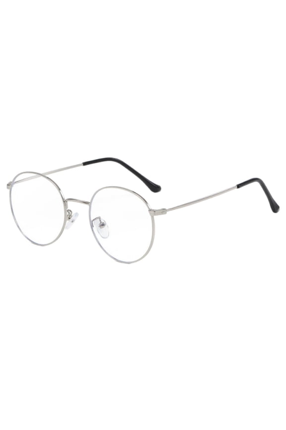 Classic Small Round Unisex Eyewear Lightweight Non- Transparent Lens Glasses For Everyday Use And Outdoor Activities White