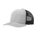 thumbnail image 1 of DFEK Classic Structured Trucker Snapback Baseball Cap for Men Adjustable Flat Brim Solid Color Mesh Hat Grey2 One Size, 1 of 3