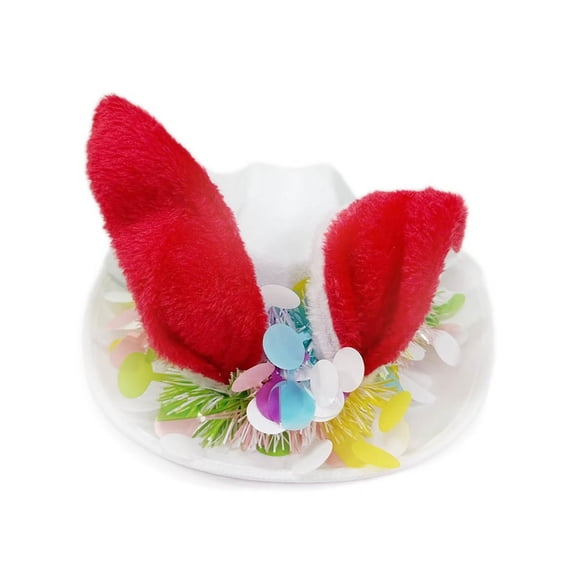 DFEK Easter Themed Casual Cowboy Hat With Rabbit Ears For Kids Party Occasions And Holiday Celebrations Red 5-7 Years