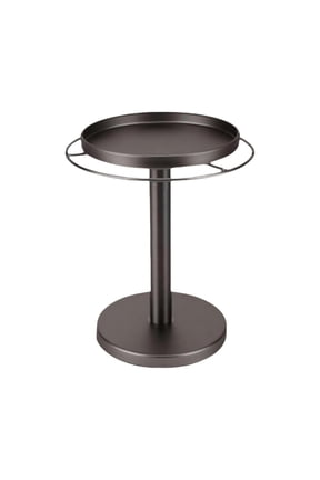 Elegant Black Metal Organizer Display Stand with Protective Storage Tray and Stable Base Black