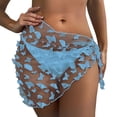 thumbnail image 1 of DFEK Elegant Women's Sheer Mesh Beach Cover Up Skirt with Lace Up Detail and Waist for Swimwear Blue M, 1 of 5